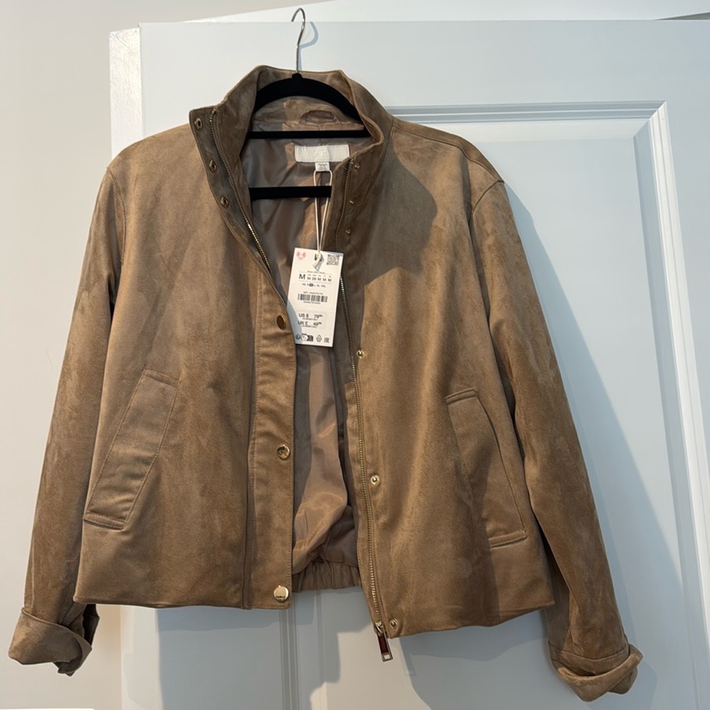 Brand new Zara faux suede jacket size medium